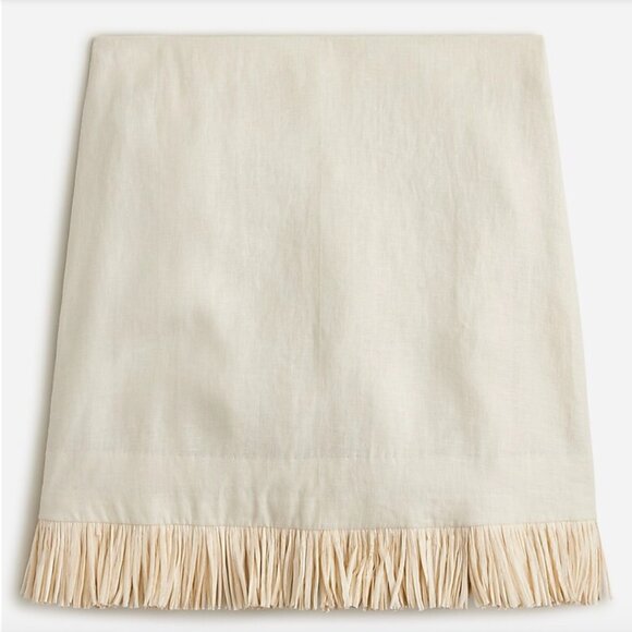 J. Crew Collection fringe trim linen mini skirt Size 12 - Picture 1 of 8